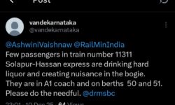 social media message to railways